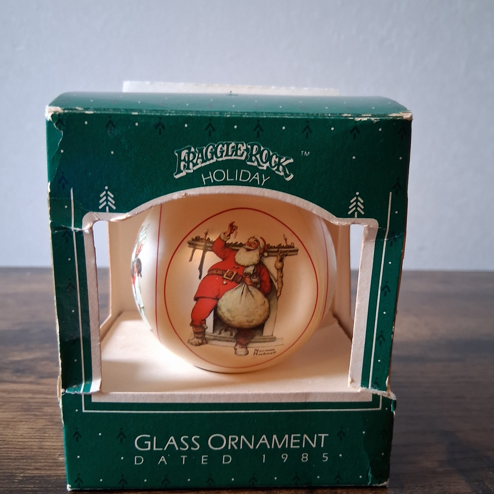 Vintage 1985 Hallmark Fraggle Rock Holiday Ornament with Santa Design
